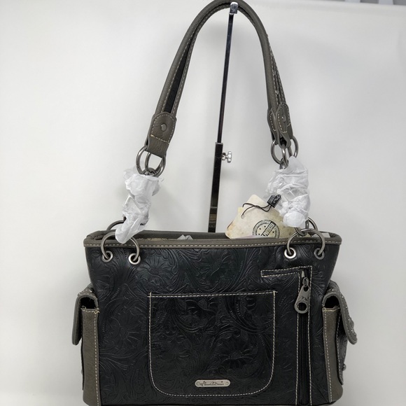 Montana West Embossed Concealed Carry Satchel - Picture 2 of 5